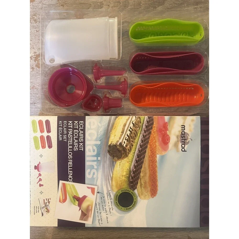 MASTRAD A44460 ECLAIRS KIT NEW WITH INSTRUCTION/RECIPE BOOKLET